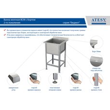 Ванна ВСМ-Б-2.530-1-02 ВМ-2530 с бортом