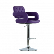 Барный стул Barneo N-135 Gregor фиолетовая кожа