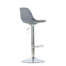Барный стул Barneo N-39 Soft серый пластик, серая кожа