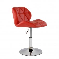 Полубарный стул Barneo N-85 Diamond красная кожа