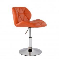 Полубарный стул Barneo N-85 Diamond оранжевая кожа