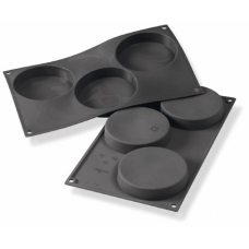 Форма силик. д/зам. и вып. 'Бисквит' d103мм h20мм, 3 ячейки 30SF042N Форма силик. д/зам. и вып. 'Бисквит' d103мм h20мм, 3 ячейки 30SF042N