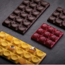 Форма д/шок. 'Chocolate Bar Bricks Mini' 70х70мм h10,5мм, 50гр, 6 ячеек, п/к PC5013FR