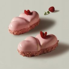 Форма силиконовая Pavoflex для пирож. 3D 'Два сердца' 127х71мм h38мм, 200мл, 9 ячеек PX4370S