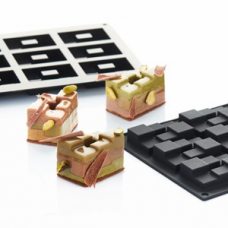 Форма для пирожных 'Brick' 60х40 h16мм, 12 ячеек, 27мл, силикон 30SIL602