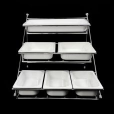 Станция трехярусная буфетная с 6 гастроемкостями, 82x68x58см, 3-TE6P Станция трехярусная буфетная с 6 гастроемкостями, 82x68x58см, 3-TE6P