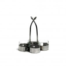 Менажница для сервировки на 4 емкости 8x21,5см, SS-4453