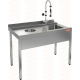 Стол для грязной посуды Hicold НСДПМ-12/7,4БЛ с отверстием для отходов