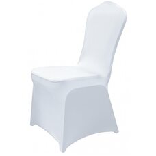 Чехол универсальный на стул из бифлекс цвет белый KM