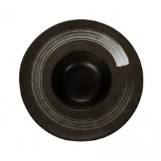 Тарелка для пасты «Corone Rustico» 230 мм черная с белым