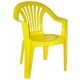 Кресло пластиковое Романтик жёлтое