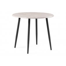 Деревянный стол Абилин 90х76 мрамор светло-серый / черный матовый
