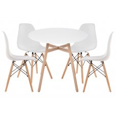 Обеденная группа Гуанора 90 white / wood