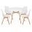 Обеденная группа Номиа 90 white / wood Обеденная группа Номиа 90 white / wood