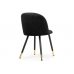 Стул на металлокаркасе Gabi black / black / gold