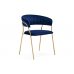 Стул на металлокаркасе Kamelia 1 dark blue / gold Стул на металлокаркасе Kamelia 1 dark blue / gold