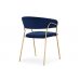 Стул на металлокаркасе Kamelia 1 dark blue / gold Стул на металлокаркасе Kamelia 1 dark blue / gold