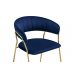 Стул на металлокаркасе Kamelia 1 dark blue / gold Стул на металлокаркасе Kamelia 1 dark blue / gold